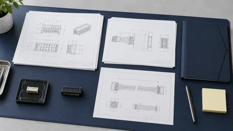 Ilustracija uzoraka konektora i tehničkih crteža pripremljenih za upit o alternativi